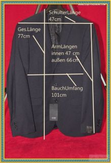 ESPRIT Collection Herren Anzug Slim Fit gestreift W33207 Gr.50(L) Blau