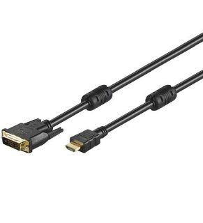 DVI / HDMI 19p Kabel mit vergoldeten Anschlüßen DVI 18+1 (ca. 5m) z