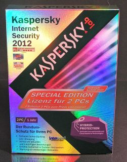 Kaspersky Internet Security 2012 Vollversion 2 PC Box OVP NEU