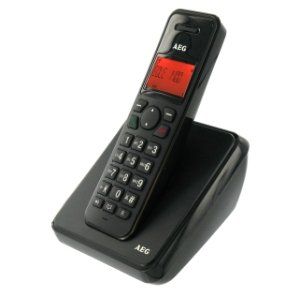 AEG Eole 1400 Schnurloses Eco Logic Telefon schwarz 