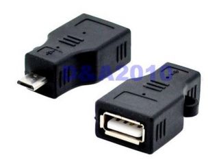 USB 2.0 A female jack to USB Micro 5 Pin plug male Adapter Converter