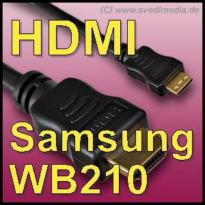 HDMI Kabel für Samsung WB210 Micro D vergoldet WB 210