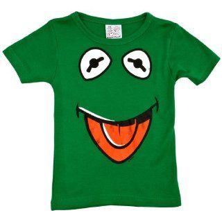 Kinder T Shirt Kermit Face grün Gr.122/134 von Logoshirt
