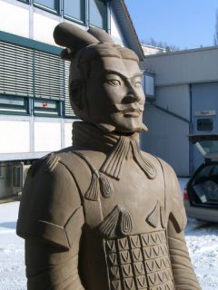 Terrakotta Figur (Soldat, Krieger) General, 194cm
