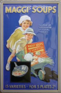 Maggi Suppe Schild Blechschild Werbung Reklame 20x30cm