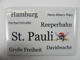 Magnet HAMBURG ST.PAULI Souvenir Kühlschrank,8 cm