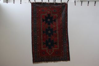 Handgeknüpfter Orientteppich 220 x 136 Kazak antik Kaukasus 1880