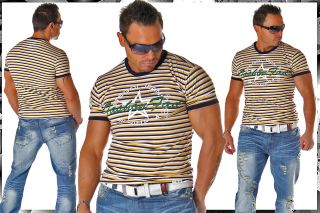 MeGaTrenDy Stripe T Shirt Figurbetont 223 Größen M L XL XXL