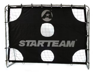 Fussball Tor mit 6 Loch Nylon Torwand Aufstellmasse 213 x 152 x 76 cm