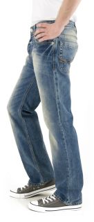 Trendige Jeanshose im 5 Pocket Style, low rise straight, niedrige