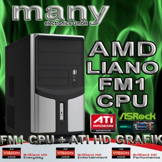 Computer PC System AMD Liano FM1 X2 (2x2,5GHz) 4GB DDR3/500GB/ATI