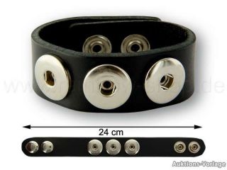Lederarmband Armband Easy Button Click System Chunk Chunks Farbwahl 2