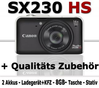 Canon PowerShot SX230 HS Digitalkamera + Mega Zubehör 8