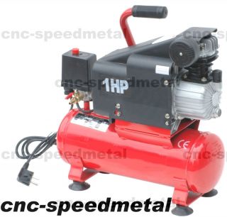 Kompressor 6Liter 230V Abgabe 80l/min Druckluft , rot