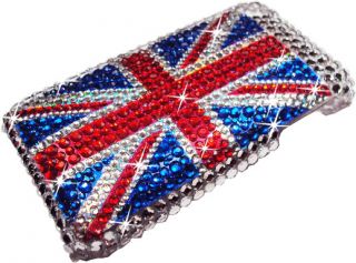 ENGLAND FLAG DIAMOND BLING CASE COVER FOR IPHONE 3G 3GS