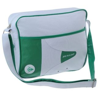 Dunlop Messenger Flight shoulder Bag Umhängetasche weiss/grün