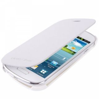 Samsung Galaxy S3 Mini i8190 Weiß Flip Cover Tasche Schutz Hülle