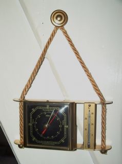 Barometer mit Thermometer, um 1960, von Feingerätebau Fischer
