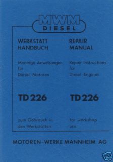 Reparaturhandbuch MWM Motor TD226