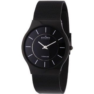 Skagen Herrenarmbanduhr Slimline Titan Stahl 233LTMB