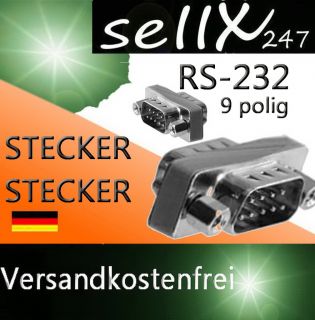 seriell RS 232 STECKER 9 p Gender DB9 Adapter Verbinder
