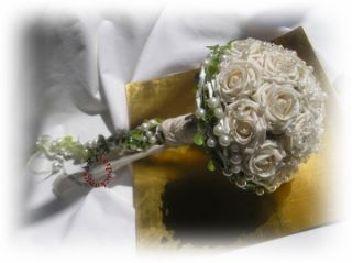 Brautstrauß Strauß Hochzeit Creme*inkl. Anstecker