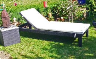 Just relax Top PolyRattan Design Garten Liege Sonnenliege SUPERGUT