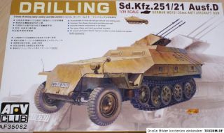 AFV Club 35082 Sd.Kfz.251/21 D Flak Drilling Kit 135