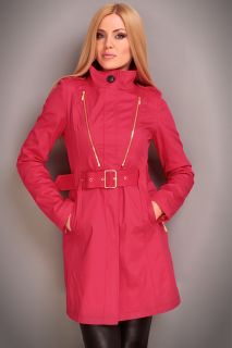 Damen Trenchcoat Zipper Mantel Jacke Blazer / 3 Farben