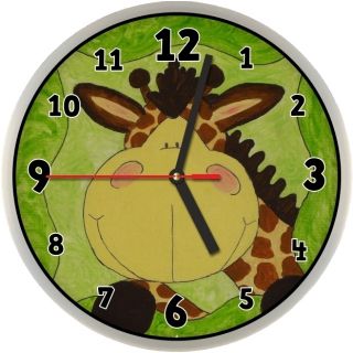 255 Wanduhr für Kinder   Giraffe   auch mit lautlosem Uhrwerk