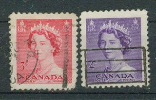 Kanada Briefmarken 1953 Freimarken Mi 279a 280a