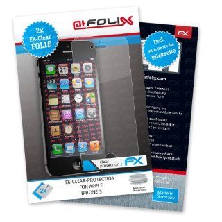 atFoliX FX Clear Displayschutzfolie für Apple iPhone 5 