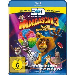Madagascar 3 Flucht durch Europa + Blu ray + DVD Blu ray 3D 