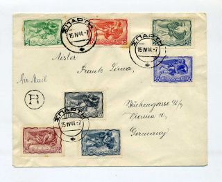 1944 Griechenland Satzbrief R Brief Flugpost 458 463