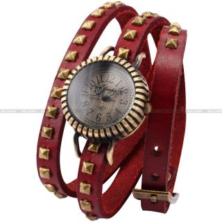 Fashion Punk Damenuhr Quarzuhr Damen Uhr Leder Armbanduhr Geschenk
