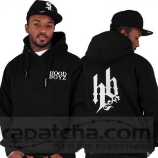 Hoodboyz Basic Hoodboyz Logo Hoody Pullover mit Kapuze Black Schwarz