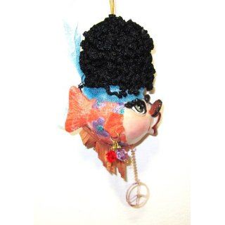 Katherines Collection Hippie Kissing Fish black Hair: 