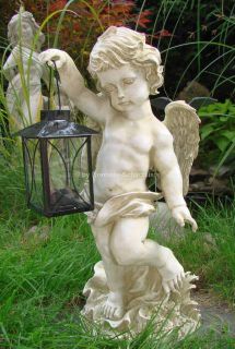 Großer Engel Aniell mit Laterne Figur Skulptur NEU