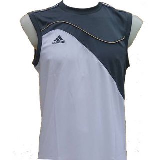 Herren T Shirt Adidas Predator Clima365 CO Ärmellos Top Weiß Grau S