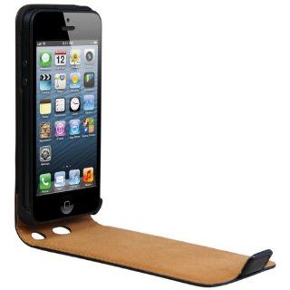 mumbi PREMIUM ECHT Leder Flip Case iPhone 5 Tasche 