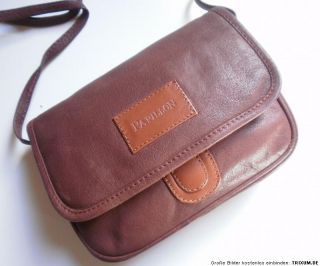 Vintage Tasche Braun Leder Slouch Bag Boho Papillon