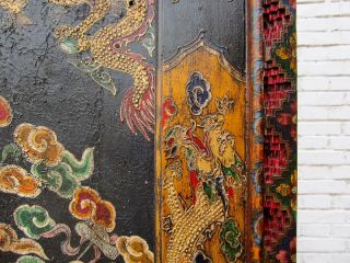 China TIBET kunstvoll verzierte TÜR Tor Eingang antike Drachen