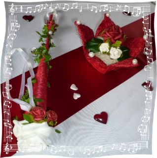 Tischdeko Hochzeit 150 P rot / weiß modisch & trendy