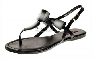 Neu Jumex Damen Sandale Sandalette Zehentrenner schwarz Größe 36