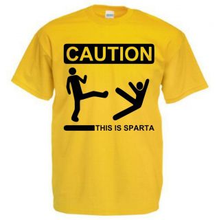 This is Sparta 300 Caution Wet Floor Sign Funny Pub Joke T shirt