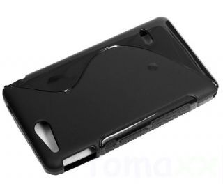 TPU S Line Silikon Case Tasche Sony Xperia Go Hülle Etui Schutzhülle