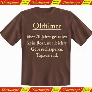 Geburtstag Sprüche Tshirt Oldtimer über 70 Jahre gelaufen Fb. schoco