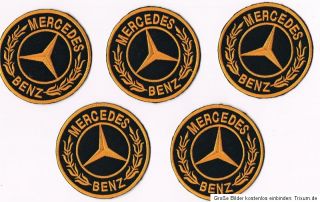 seltene grosse Mercedes Racing Oldtimer Aufnäher Patches 5 STÜCK