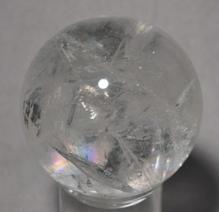 Clear Rainbow  Lemurian  Quartz Crystal Sphere