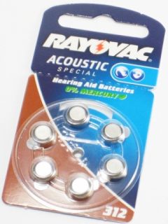 60 Rayovac 4607 Acoustic Spezial Typ 312 Hörgerätebatterien Blister